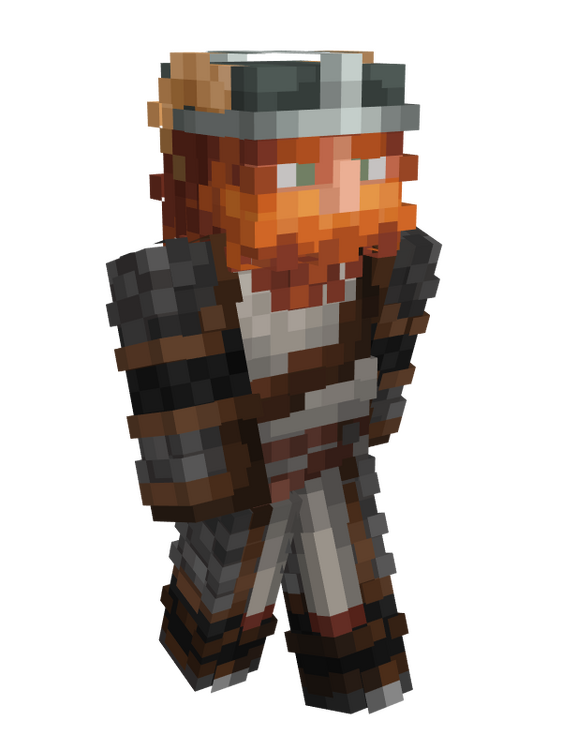 A dwarf with a goat helmet.